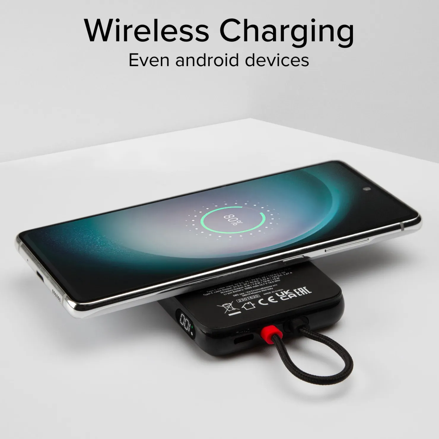 5000 mAh Powerbank mit integriertem USB-C Kabel, PD 20 W Ladegerät kompatibel mit MagSafe Wireless Charging|SBS Sale