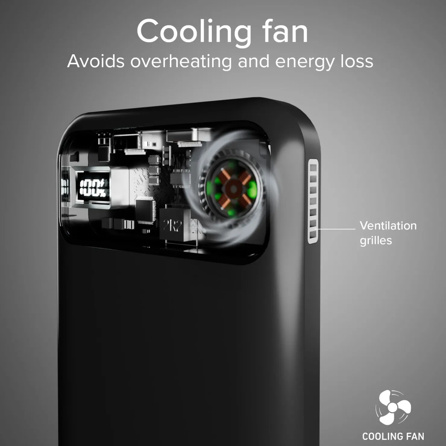 10.000 mAh Wireless Power Bank mit Kühlventilator|SBS Sale