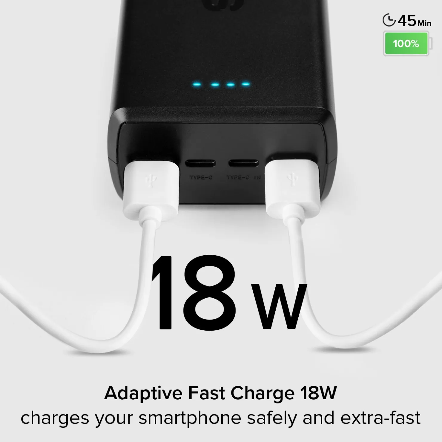 30.000 mAh-Powerbank mit 2 USB-C und 2 USB-A Anschlüssen|SBS Fashion