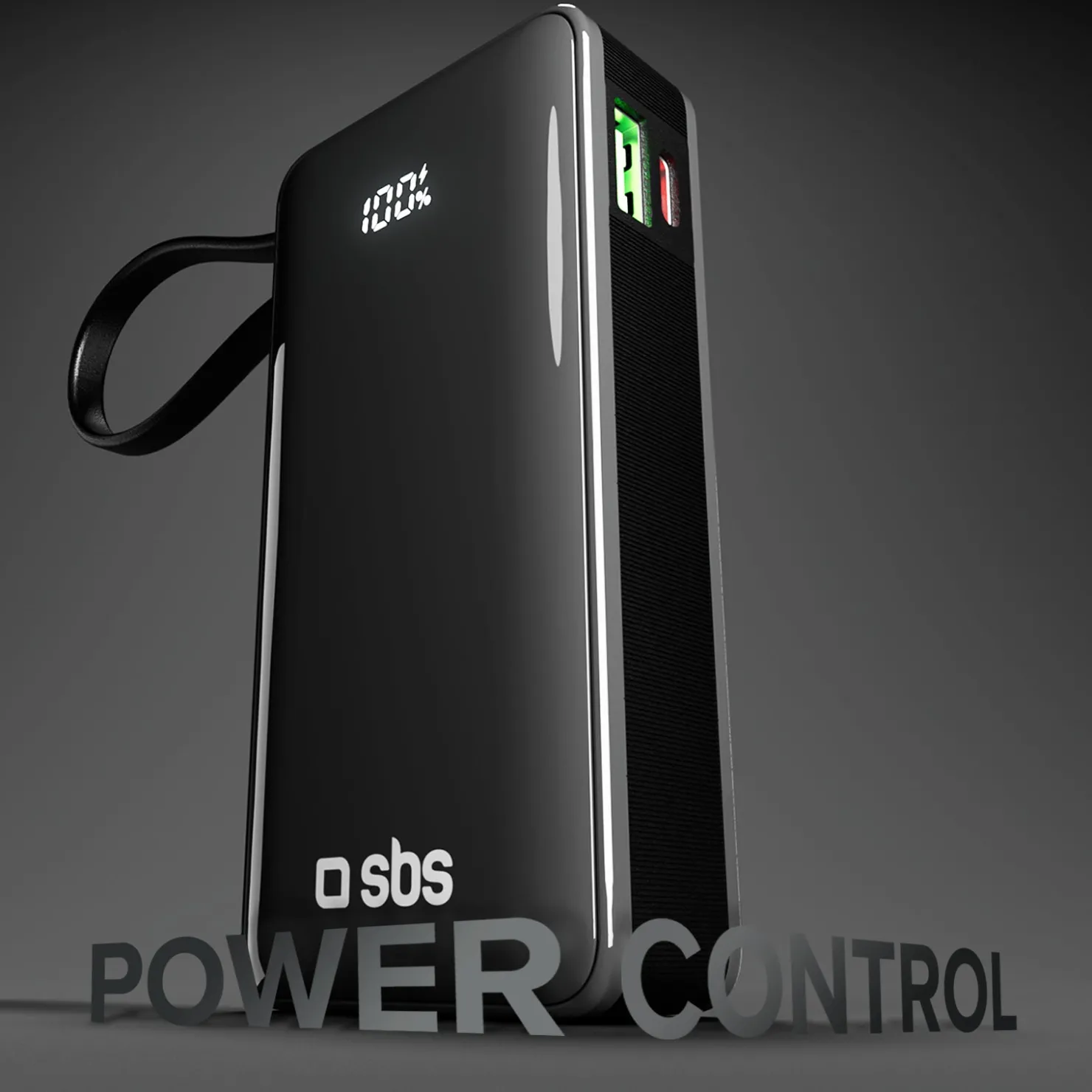 10.000 mAh-Powerbank mit integriertem USB-C Kabel|SBS Outlet