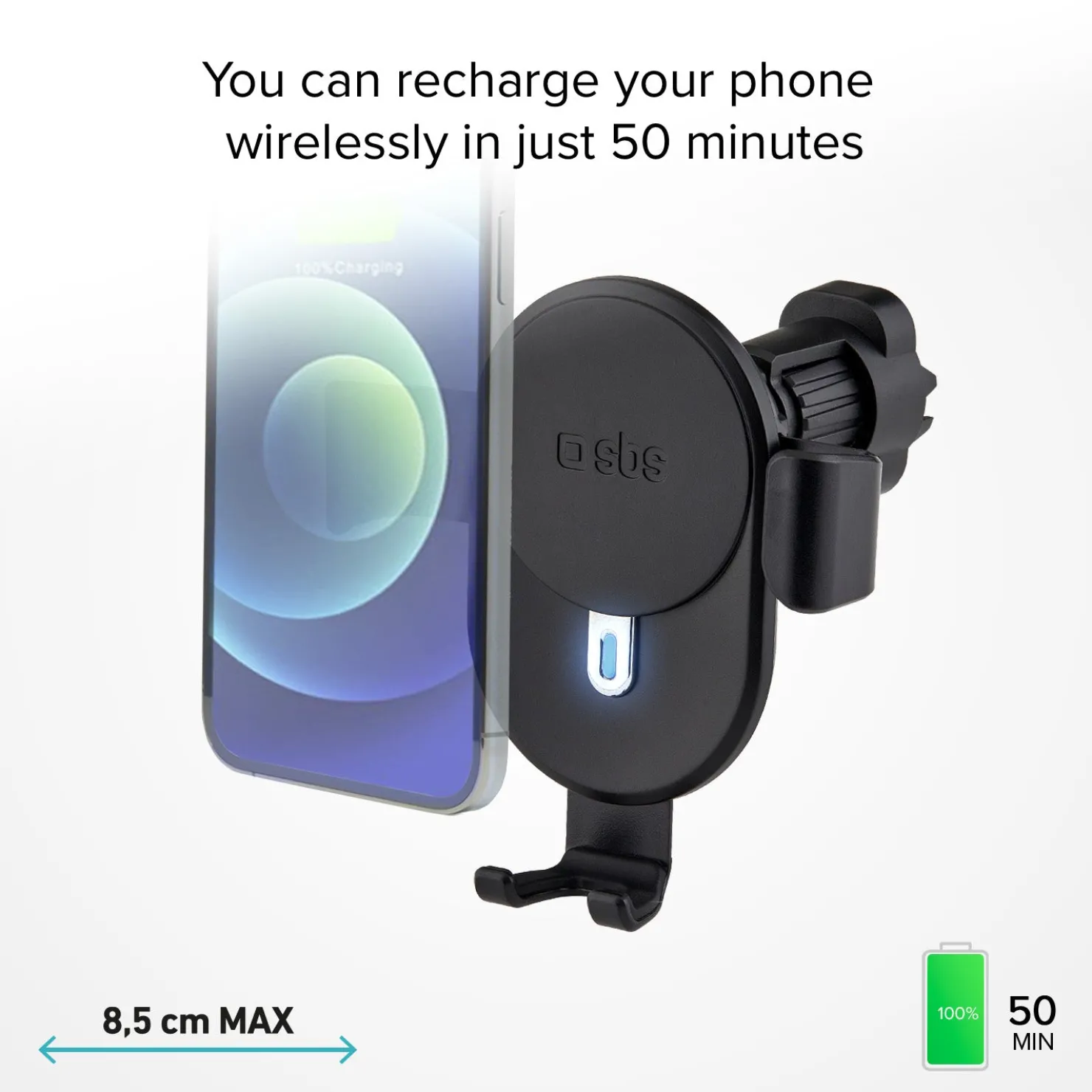 Auto-Halterung 10 W Wireless-Aufladung mit Gravity-Verschluss|SBS Fashion