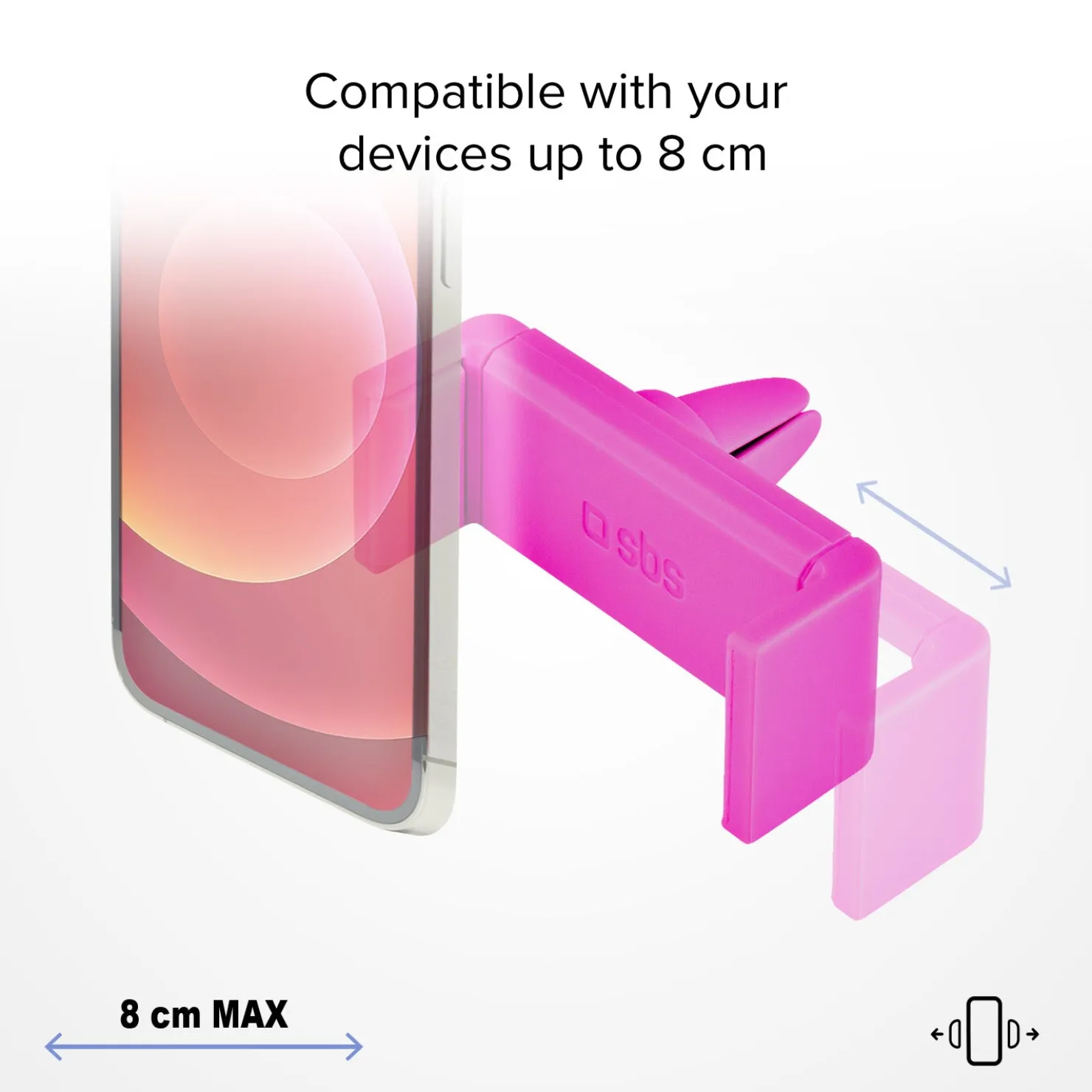 Autohalterung für Smartphones bis zu 80 mm|SBS Clearance