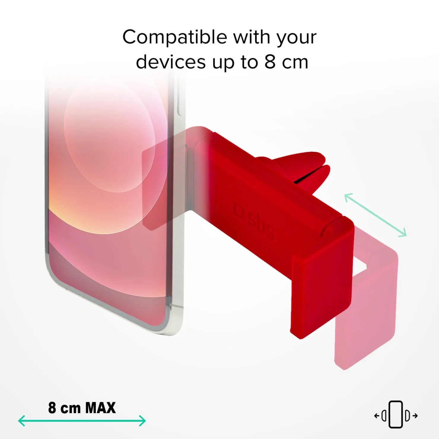 Autohalterung für Smartphones bis zu 80 mm|SBS Clearance