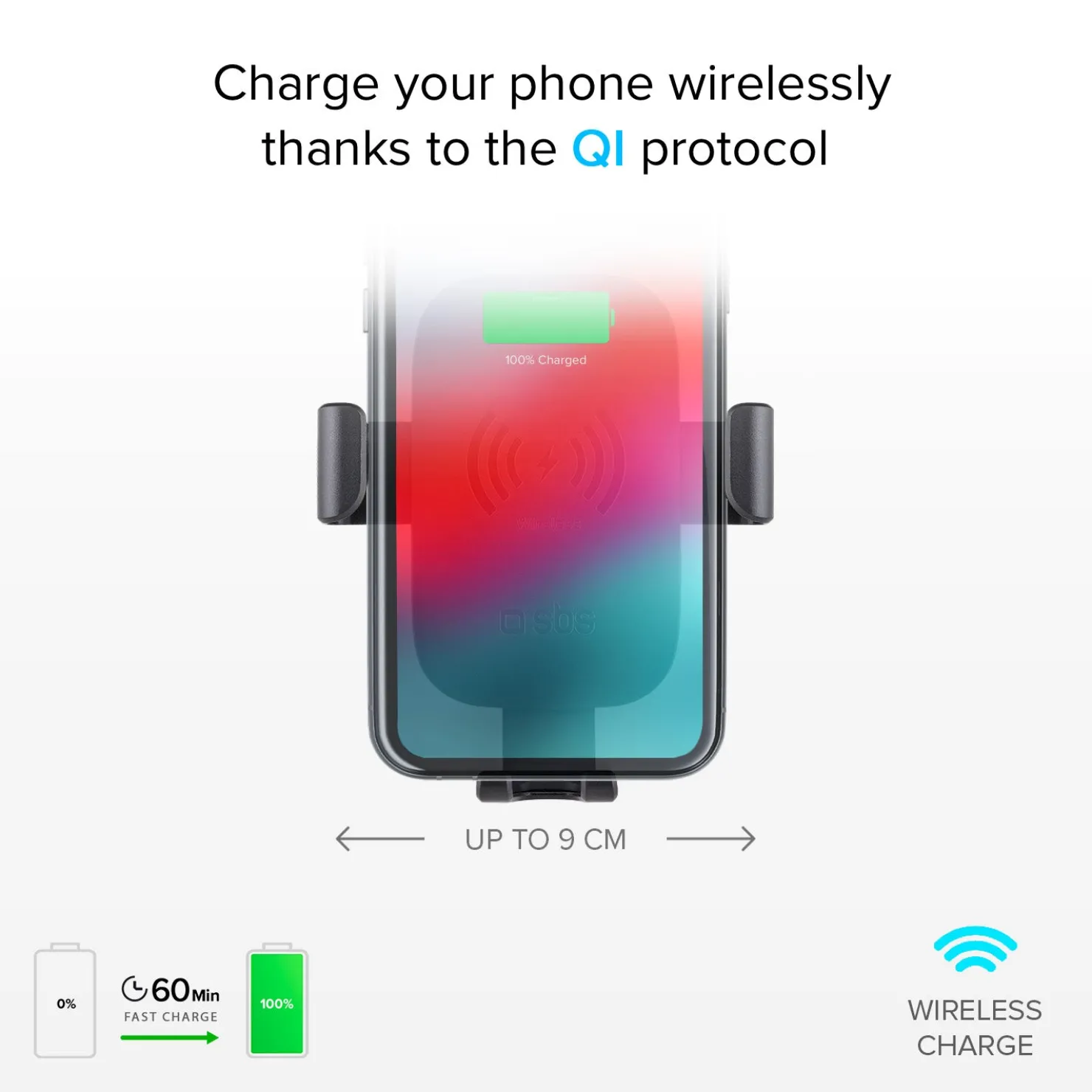 Auto-Halterung Wireless Gravity mit Schnellladung|SBS Discount