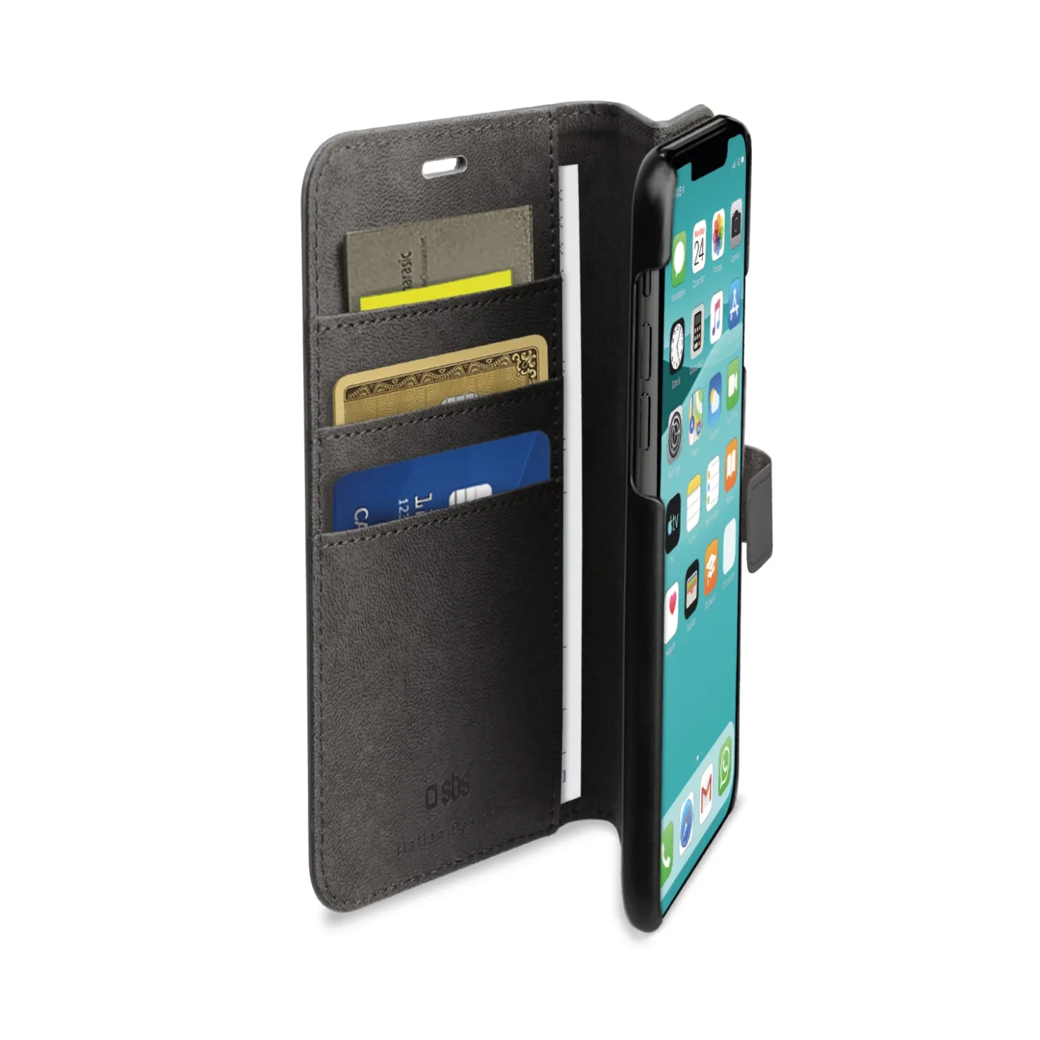 Book Case Wallet für iPhone 11 Pro Max mit Standfunktion|SBS Fashion