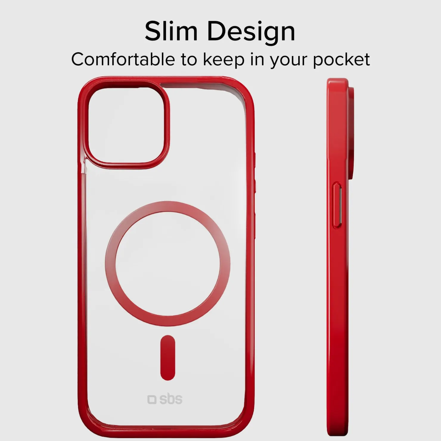 Case für iPhone 15 mit farbigen Rändern, kompatibel mit MagSafe Aufladung|SBS Fashion