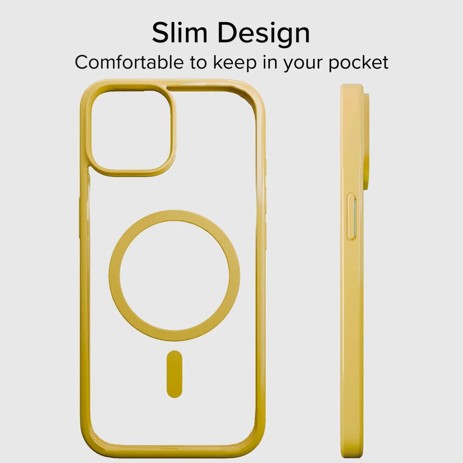 Case für iPhone 15 mit farbigen Rändern, kompatibel mit MagSafe Aufladung|SBS Fashion