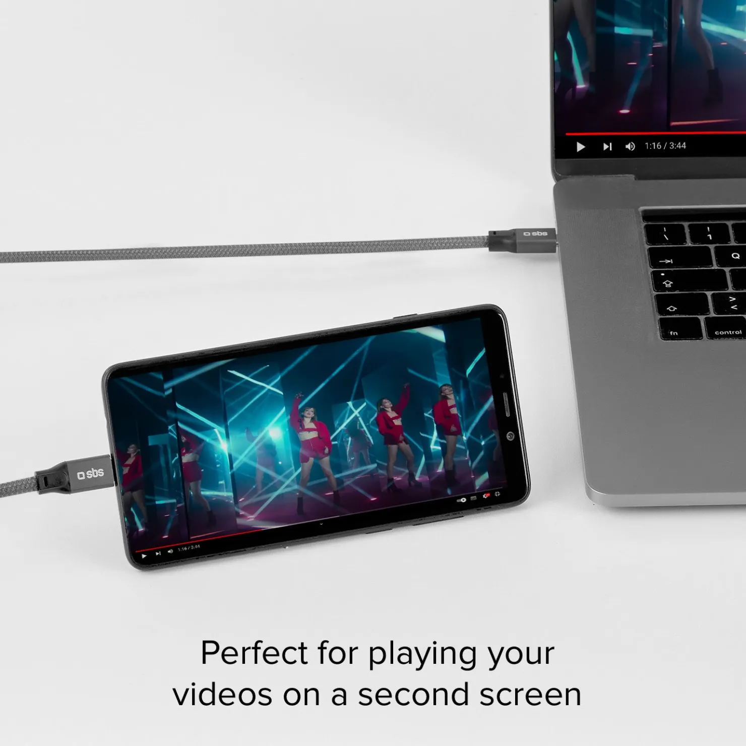 Daten - und Ladekabel USB-C auf USB-C 240 W mit Videowiedergabe|SBS Discount
