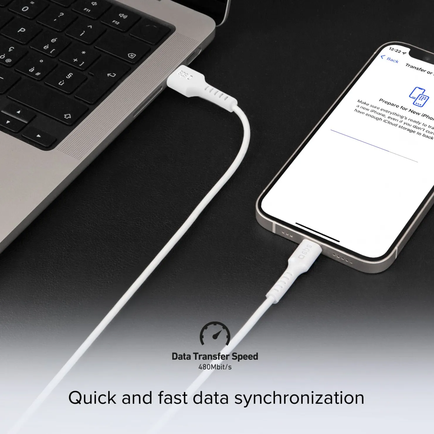 Daten- und Ladekabel USB-A auf USB-C mit 1 Meter Länge|SBS Clearance