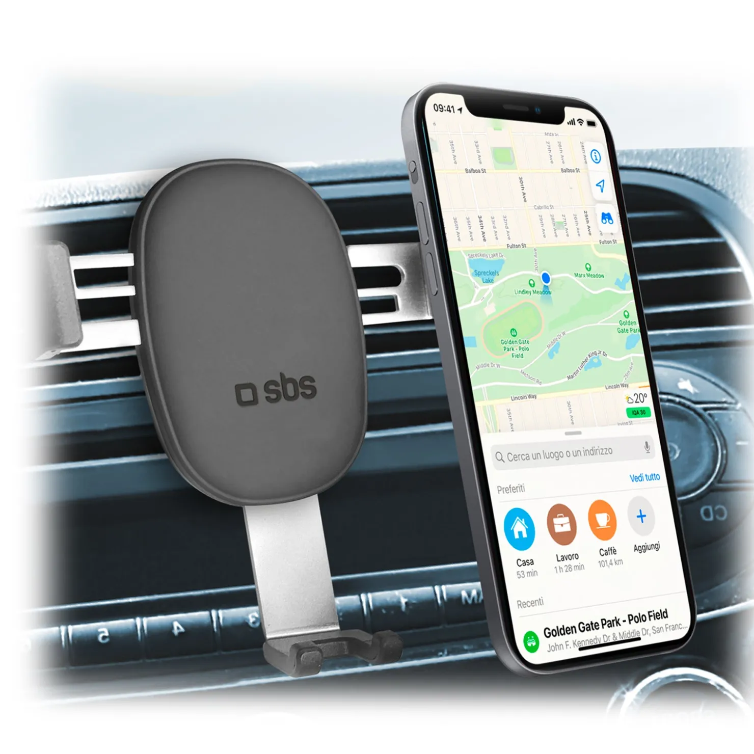 Fahrzeughalterung Gravity mit Clip für Belüftungsdüse|SBS Clearance