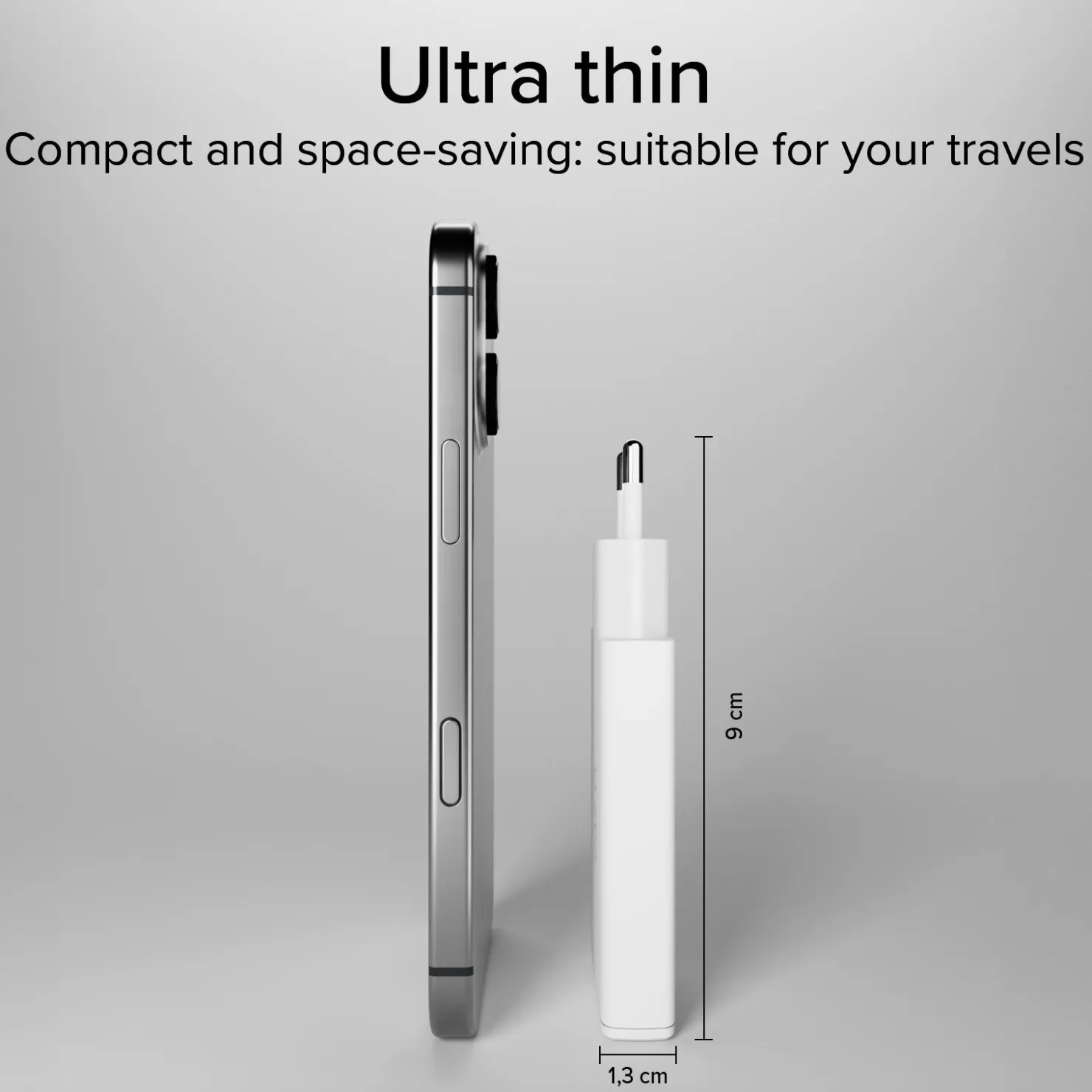 GaN ultraflaches 67-Watt-Ladegerät mit zwei USB-C Power Delivery-Anschlüssen, europäischer Stecker|SBS Discount