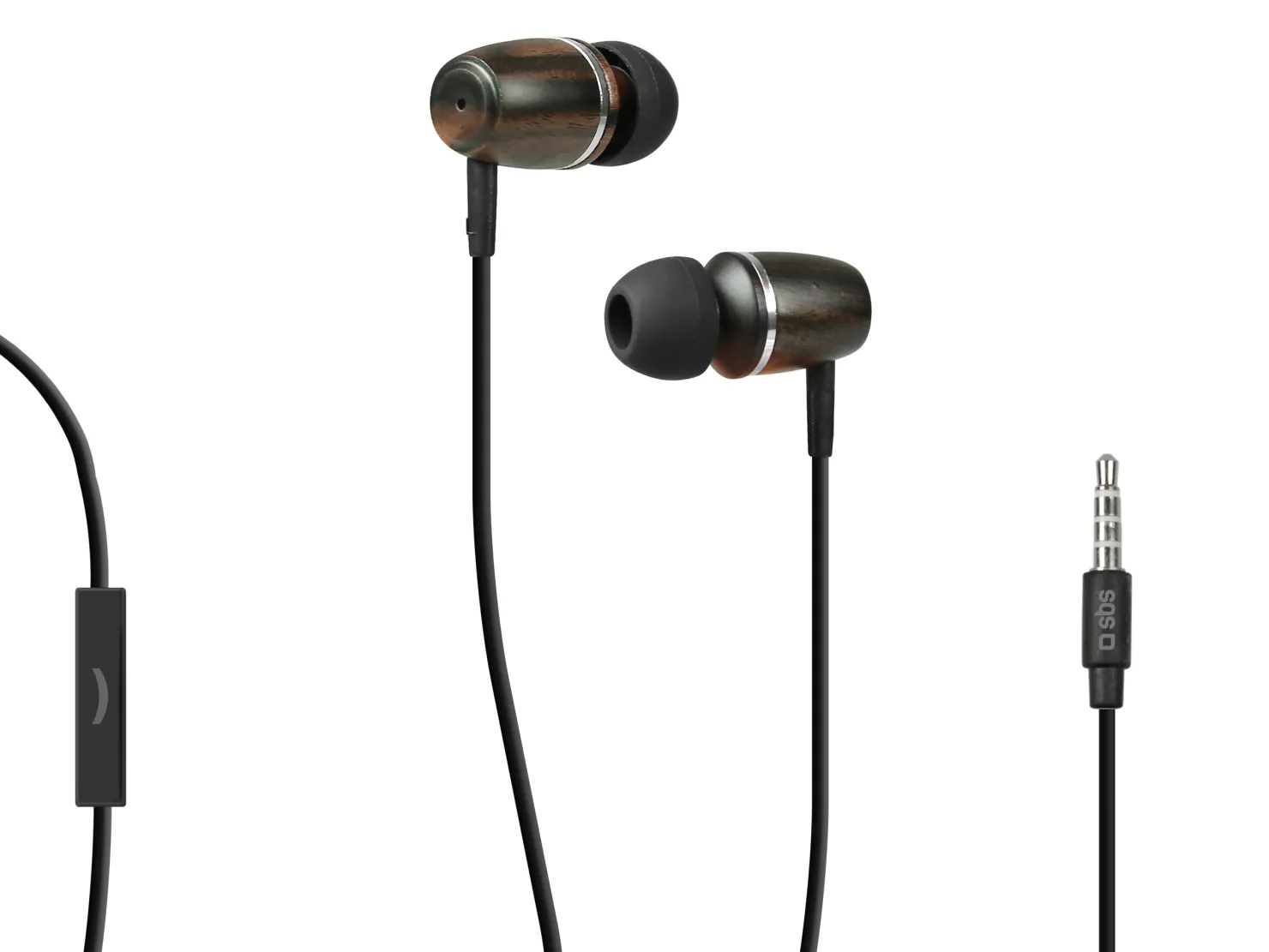 Headset-Stereokabel In-Ear Studio Mix 60, Stecker 3,5 mm, mit Mikrofon und Gesprächsannahme-Taste|SBS Hot