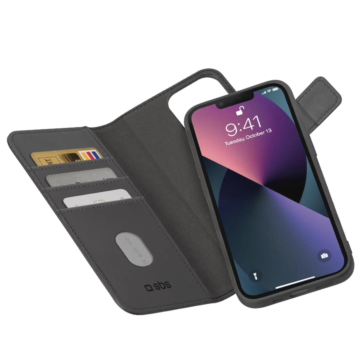 Hülle in Buchform mit abnehmbarer Abdeckung für iPhone 14 Plus|SBS Sale
