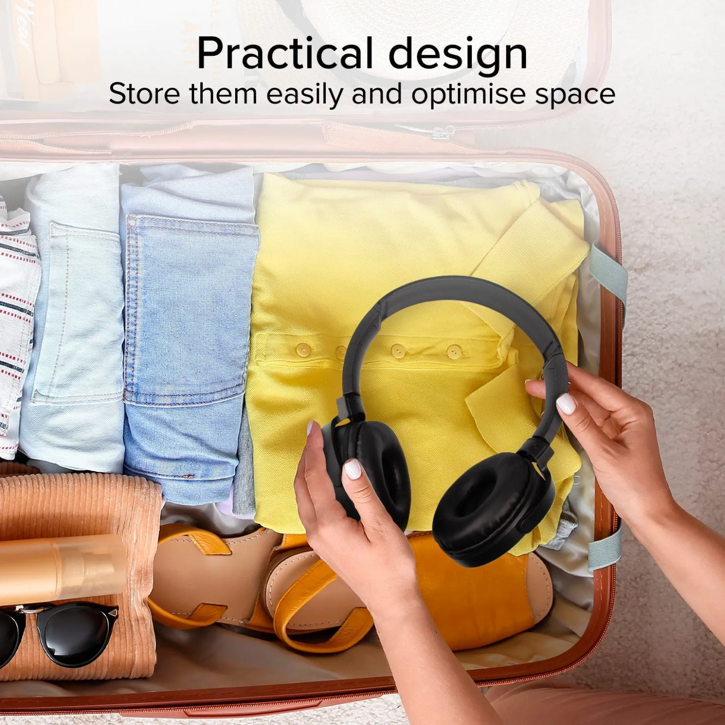 Kabelgebundener Kopfhörer mit USB-C und drehbaren weichen Ohrmuscheln|MH Fashion