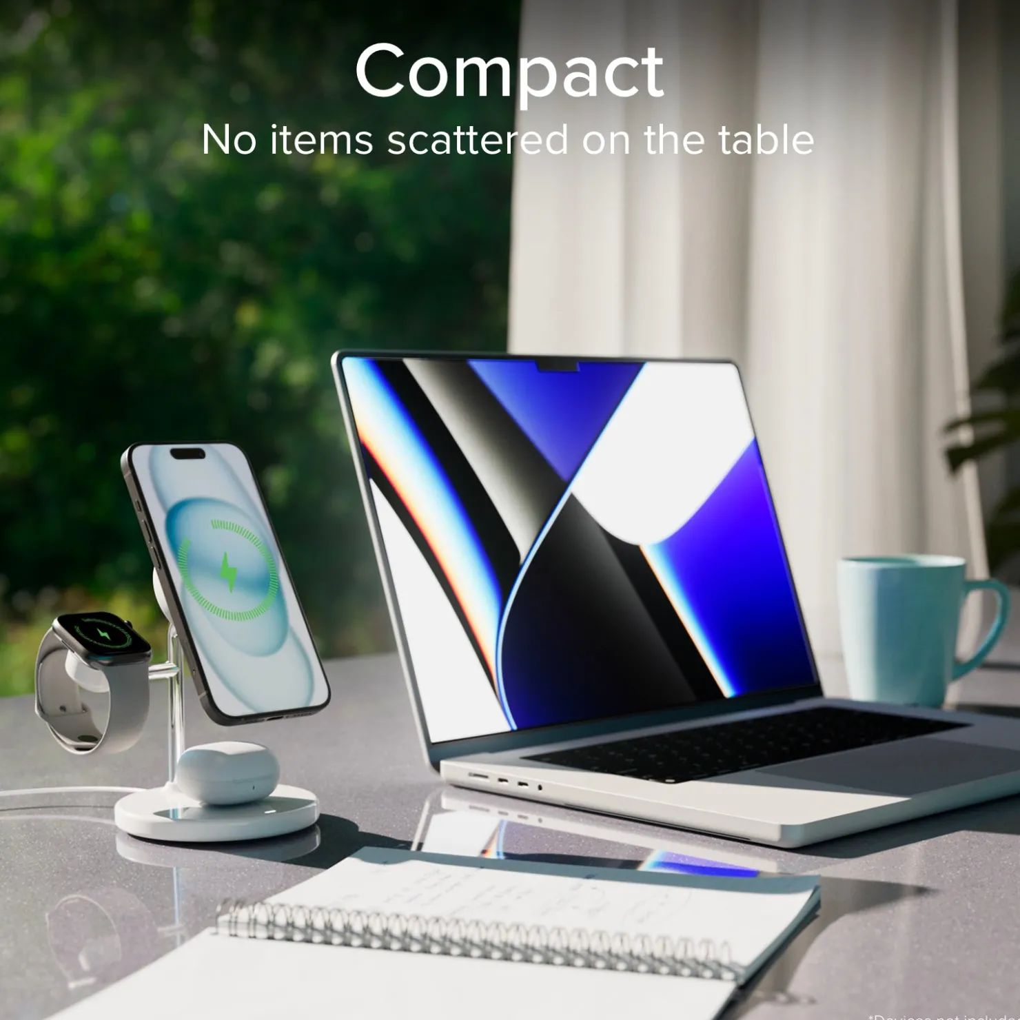 Kabellose Qi2 3x1-Ladestation für iPhone 16/15/14/13/12, Android-Smartphones, Apple Watch und kabellose Ohrhörer|SBS Discount