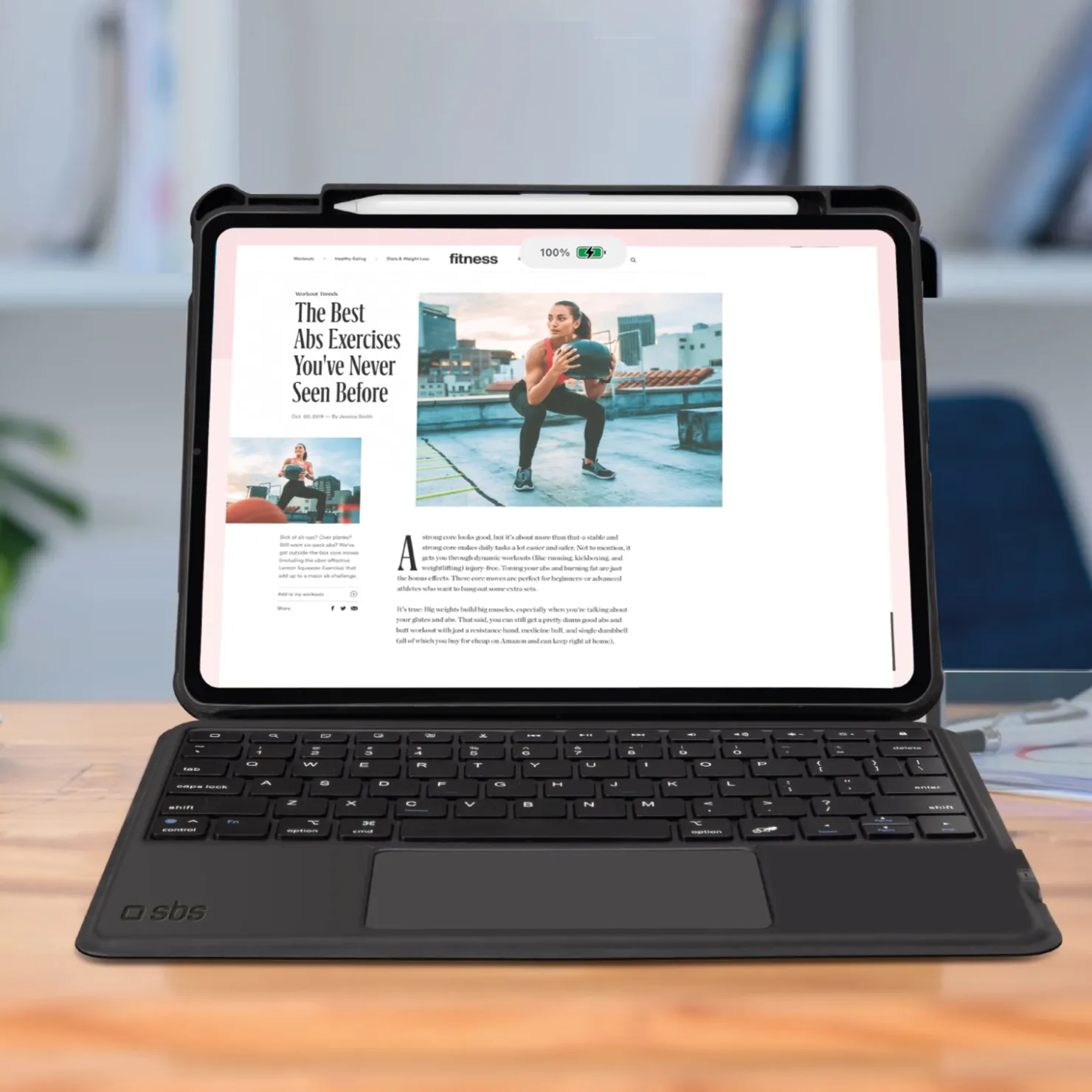 Kabellose Tastatur mit Hülle für iPad Air 10.9" 2020/Air 10.9" 2022/Air 11" 2024/Pro 11" 2018/Pro 11" 2022|SBS Best