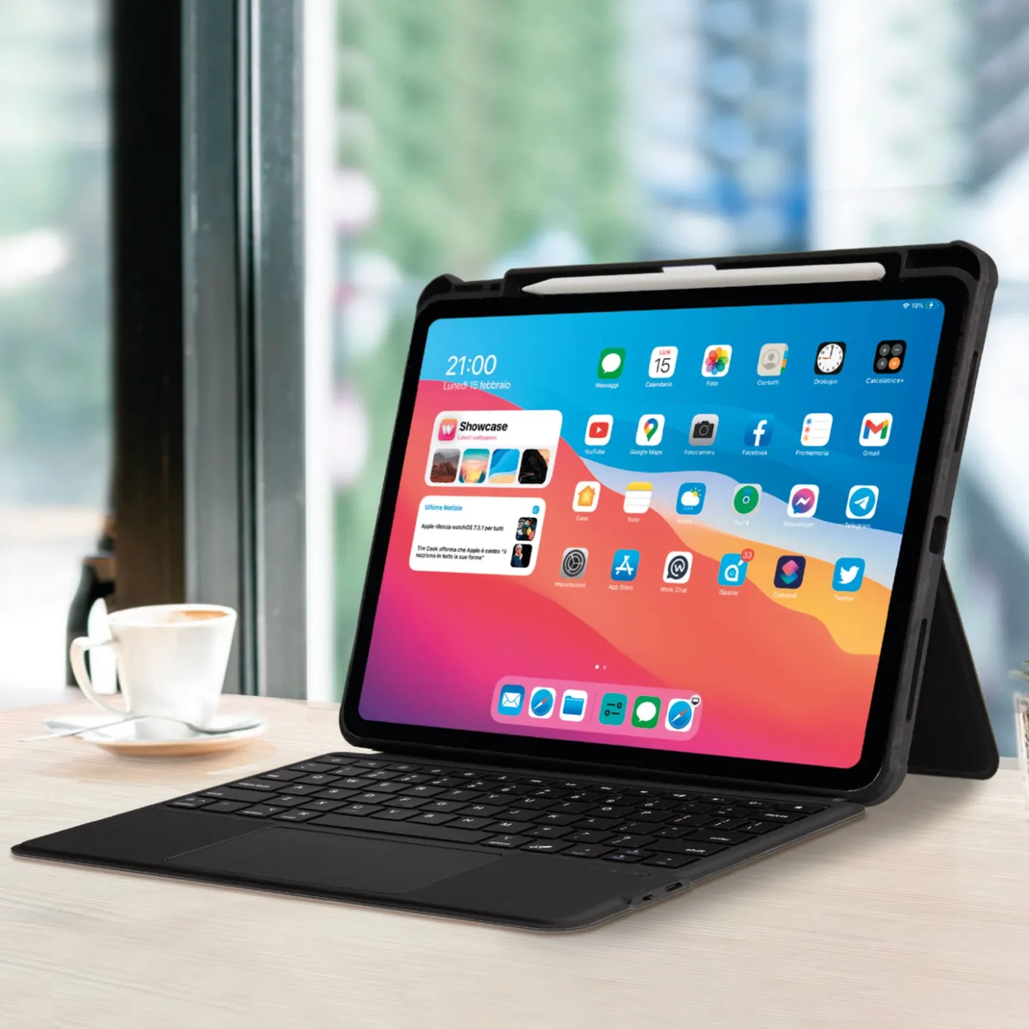 Kabellose Tastatur mit Hülle für iPad Air 10.9" 2020/Air 10.9" 2022/Air 11" 2024/Pro 11" 2018/Pro 11" 2022|SBS Best