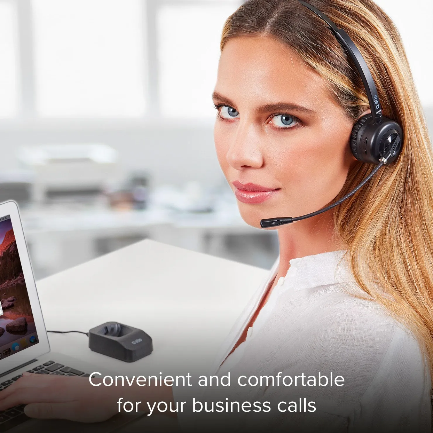 Kabelloses Mono-Headset mit Ladestation|SBS Hot