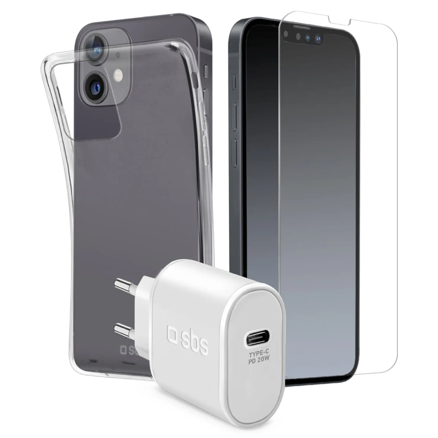 Kit mit Ladegerät, Hülle und Bildschirm-Schutzfolie für iphone 13 Pro|SBS Hot