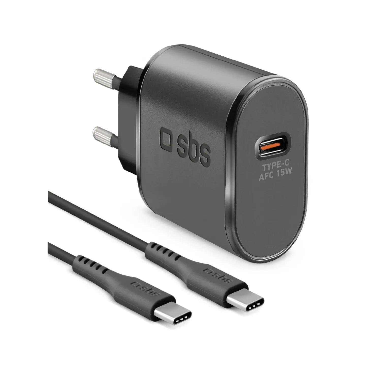 Kit mit 15W Netzladegerät und USB-C auf USB-C Kabel|SBS Best