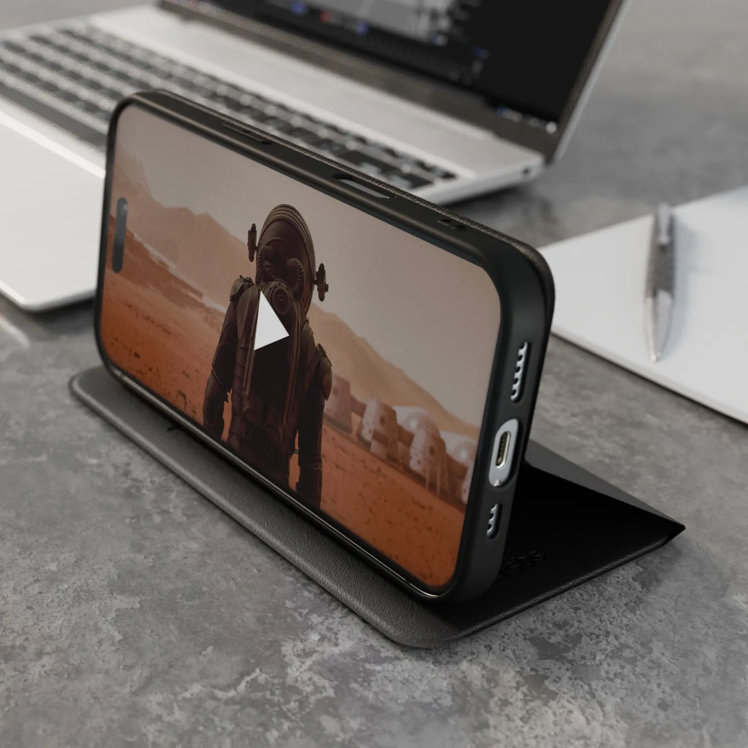 Klapphülle mit Ständer und Soft-Touch-Oberfläche für das Samsung Galaxy S25 Ultra|SBS Fashion
