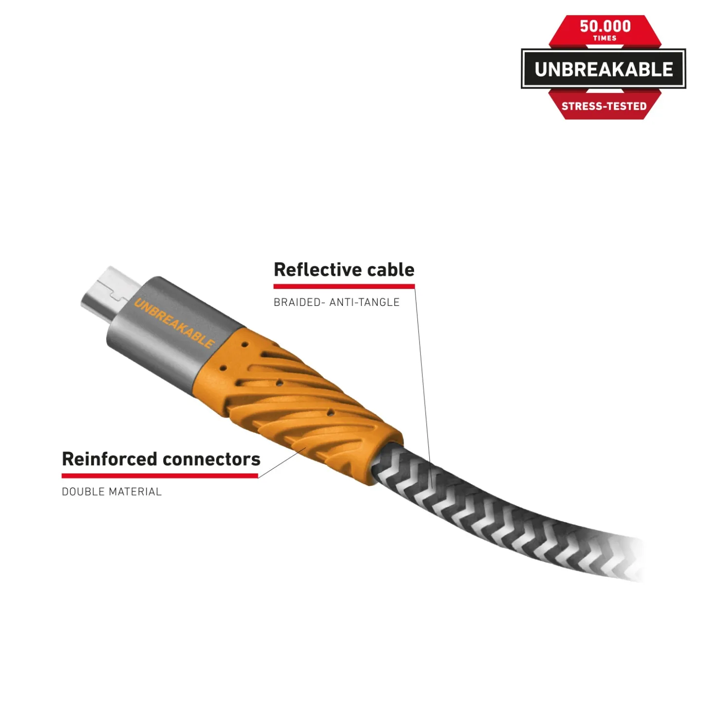 Knickbeständiges Aramidfaserkabel USB 2.0 - Micro-USB|SBS Best