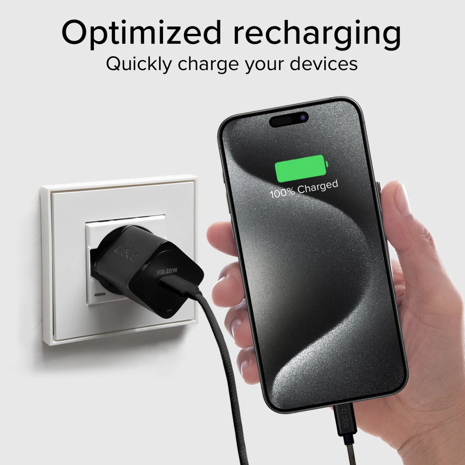 Lade- und Datenkabel USB-C 3.2, kompatibel mit Power Delivery zu 100W|SBS Sale