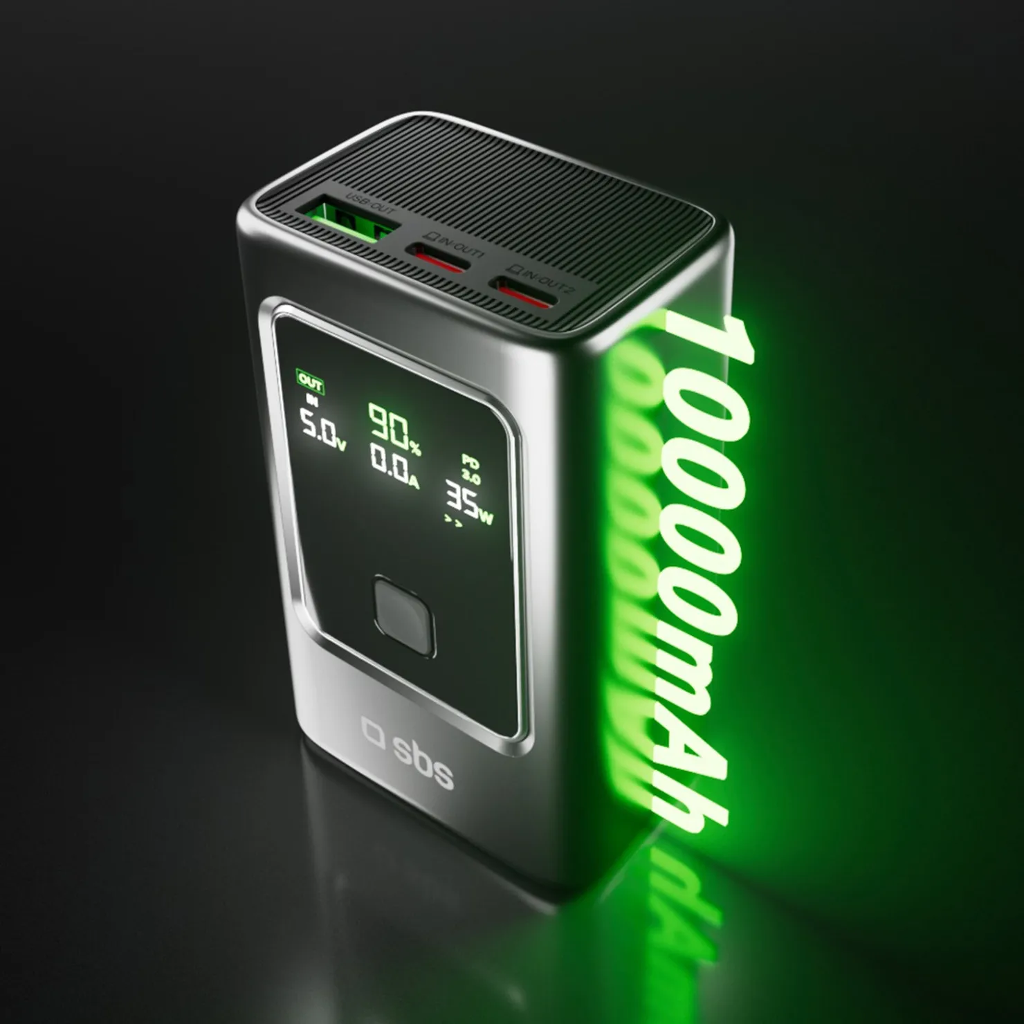 LCD-Power Bank 10.000 mAh mit PD 35 W|SBS Discount