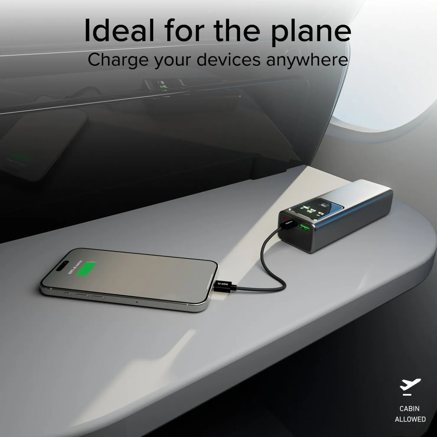 LCD-Powerbank 20.000 mAh mit PD 100 W|SBS Online