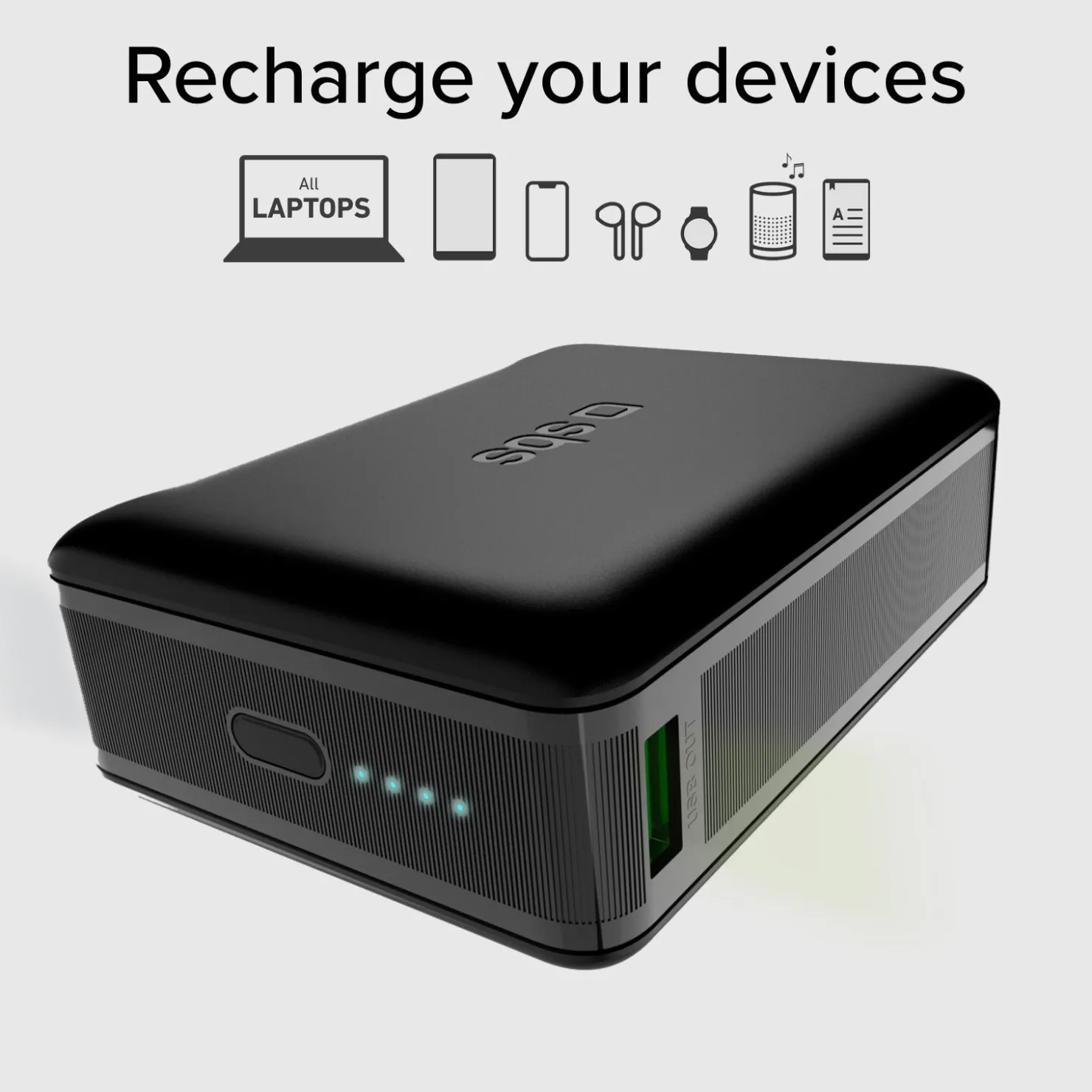 20.000mAh Powerbank für Computer, Smartphones, Tablets mit USB-C und USB-A|SBS New