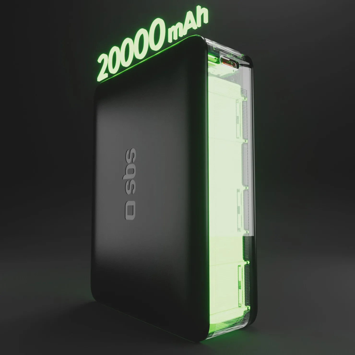 20.000mAh Powerbank für Computer, Smartphones, Tablets mit USB-C und USB-A|SBS New