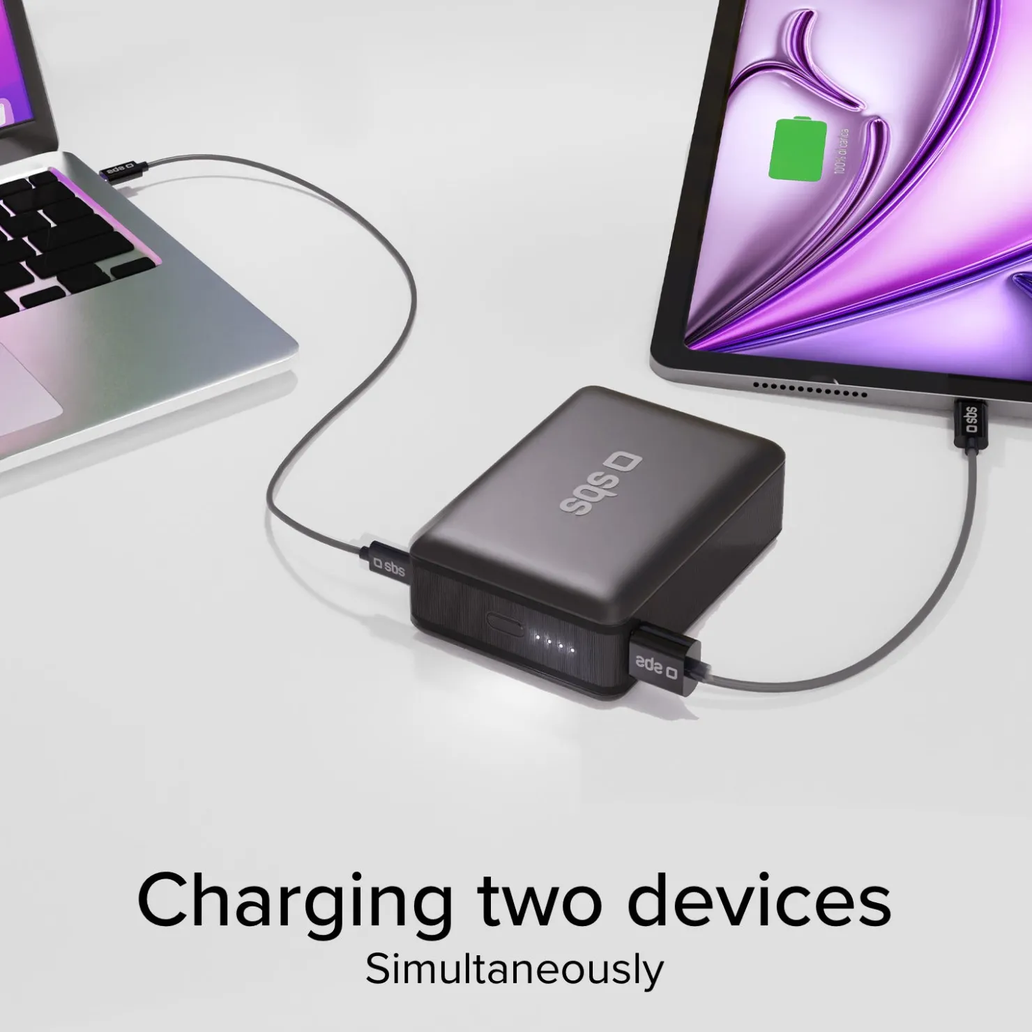 20.000mAh Powerbank für Computer, Smartphones, Tablets mit USB-C und USB-A|SBS New