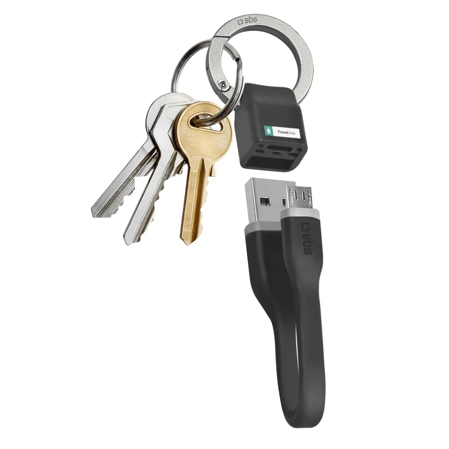 Netz und Ladekabel USB - Micro-USB mit Schlüsselanhänger|SBS Best