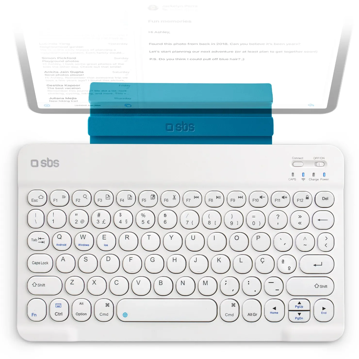 Portugiesische QWERTY-Funktastatur mit Ständerfunktion|SBS Best