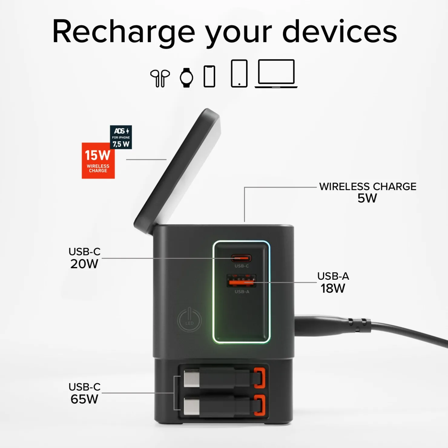 Power Dock Wireless 6-in-1 100 W MagSafe-kompatibel|SBS New