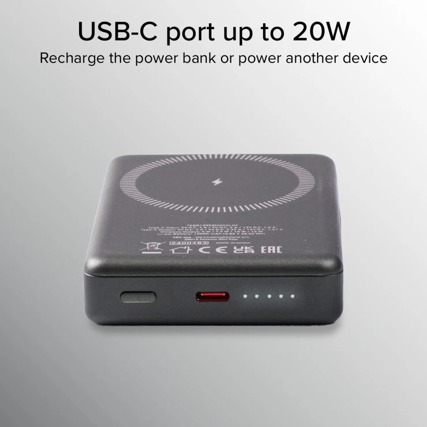 Powerbank 10 000 mAh kompatibel mit MagSafe|SBS Fashion