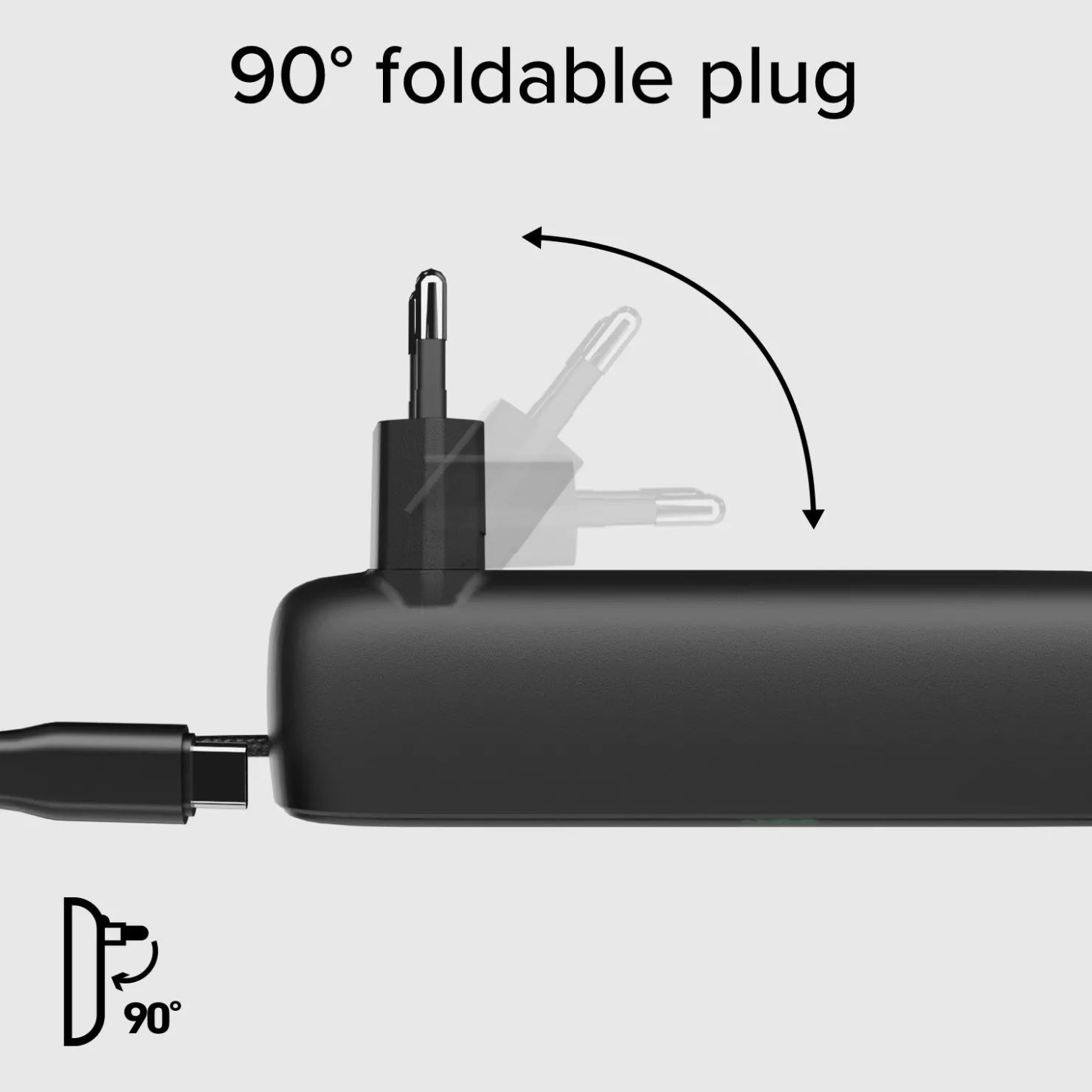 Powerbank Hybrid 5000 mAh PD 20W mit integrierter Buchse|SBS Discount