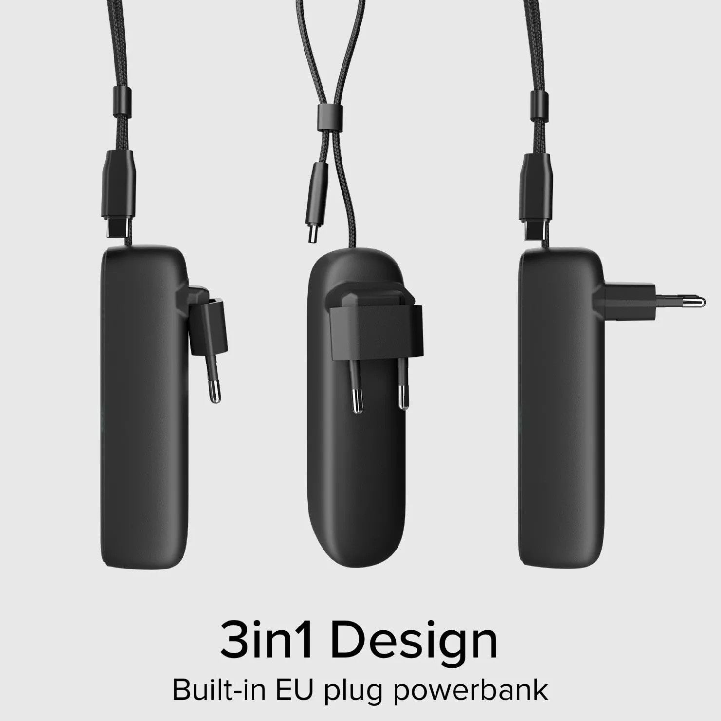 Powerbank Hybrid 5000 mAh PD 20W mit integrierter Buchse|SBS Discount