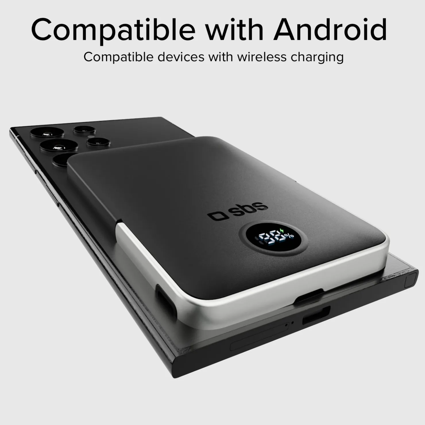 Powerbank mit 10.000 mAh, kabelloses Laden und integriertem Standfuß|SBS Fashion