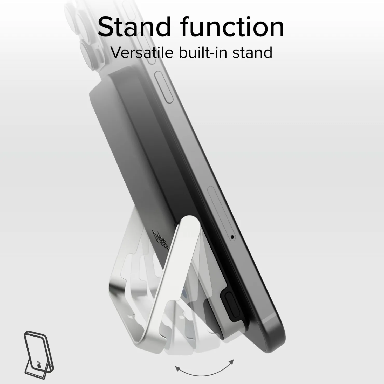 Powerbank mit 10.000 mAh, kabelloses Laden und integriertem Standfuß|SBS Fashion