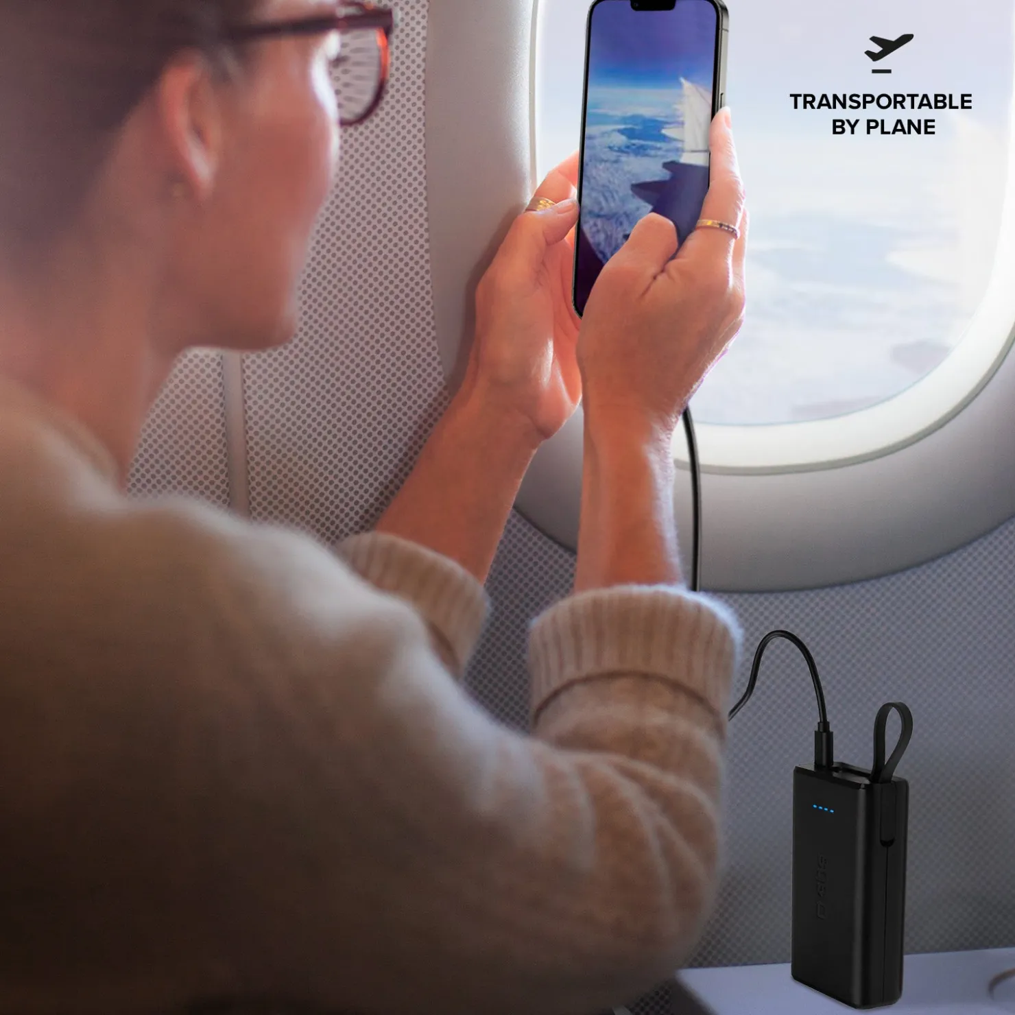 Powerbank Power Delivery 20 W 10000 mAh mit integriertem USB-C-Kabel|SBS Clearance