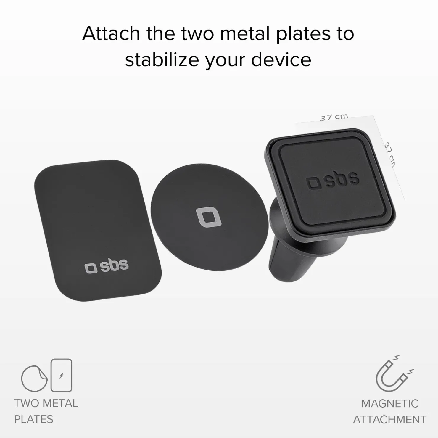 Quadratische Magnet-Autohalterung|SBS Discount