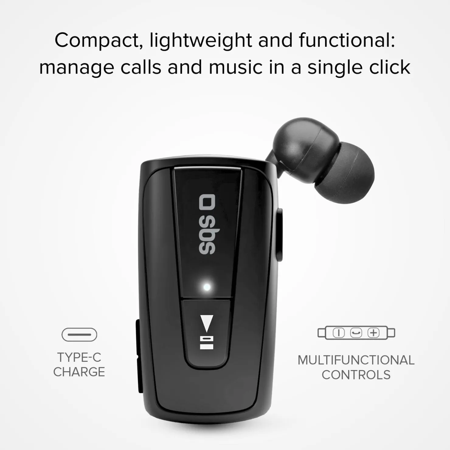 Schnurloses Headset mit Rollenclip|SBS New