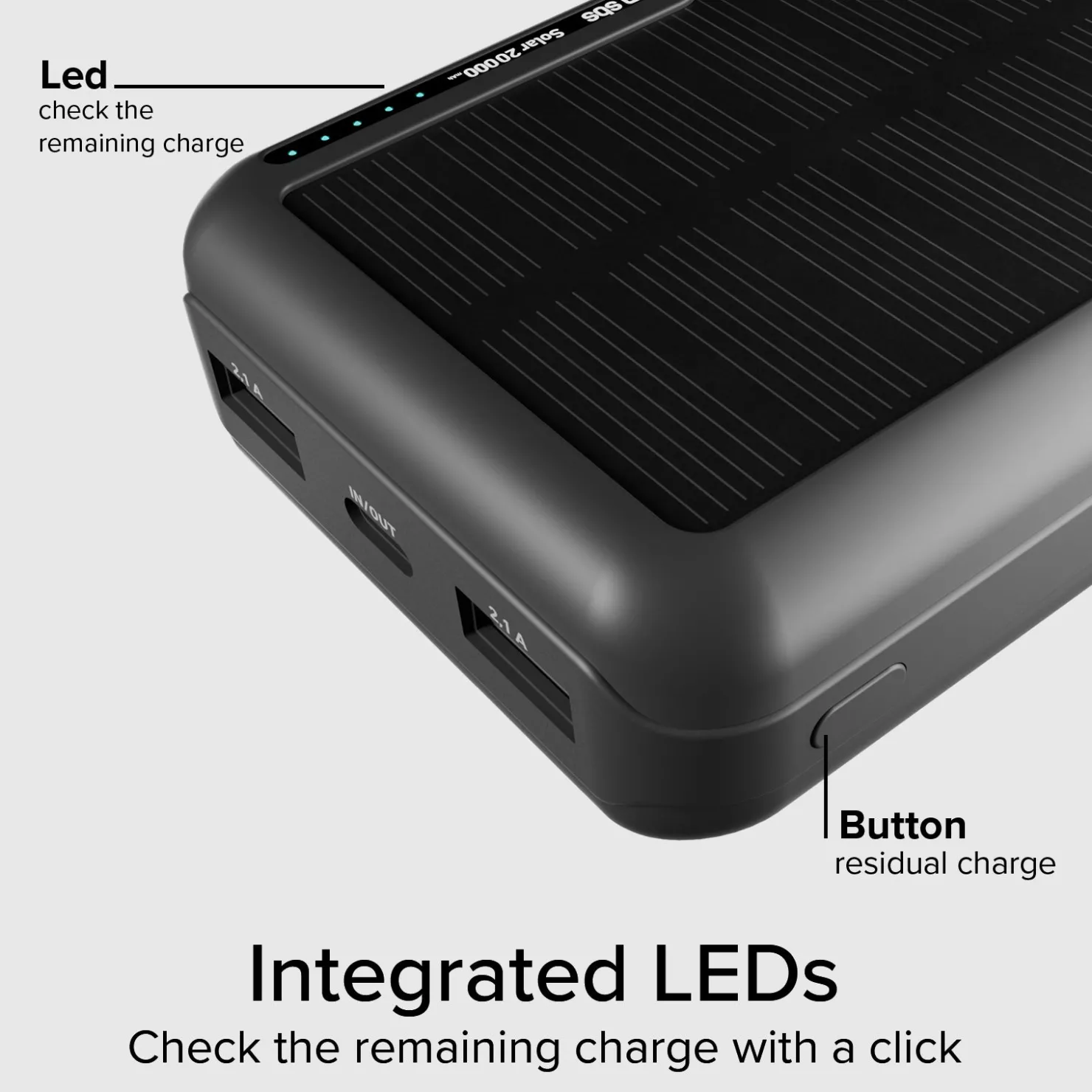Solar Powerbank 20.000 mAh|SBS Hot