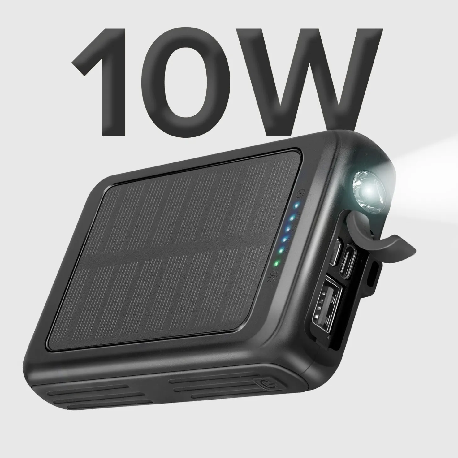 Solar-Powerbank 5000 mAh mit kabelloser Aufladung|SBS Fashion