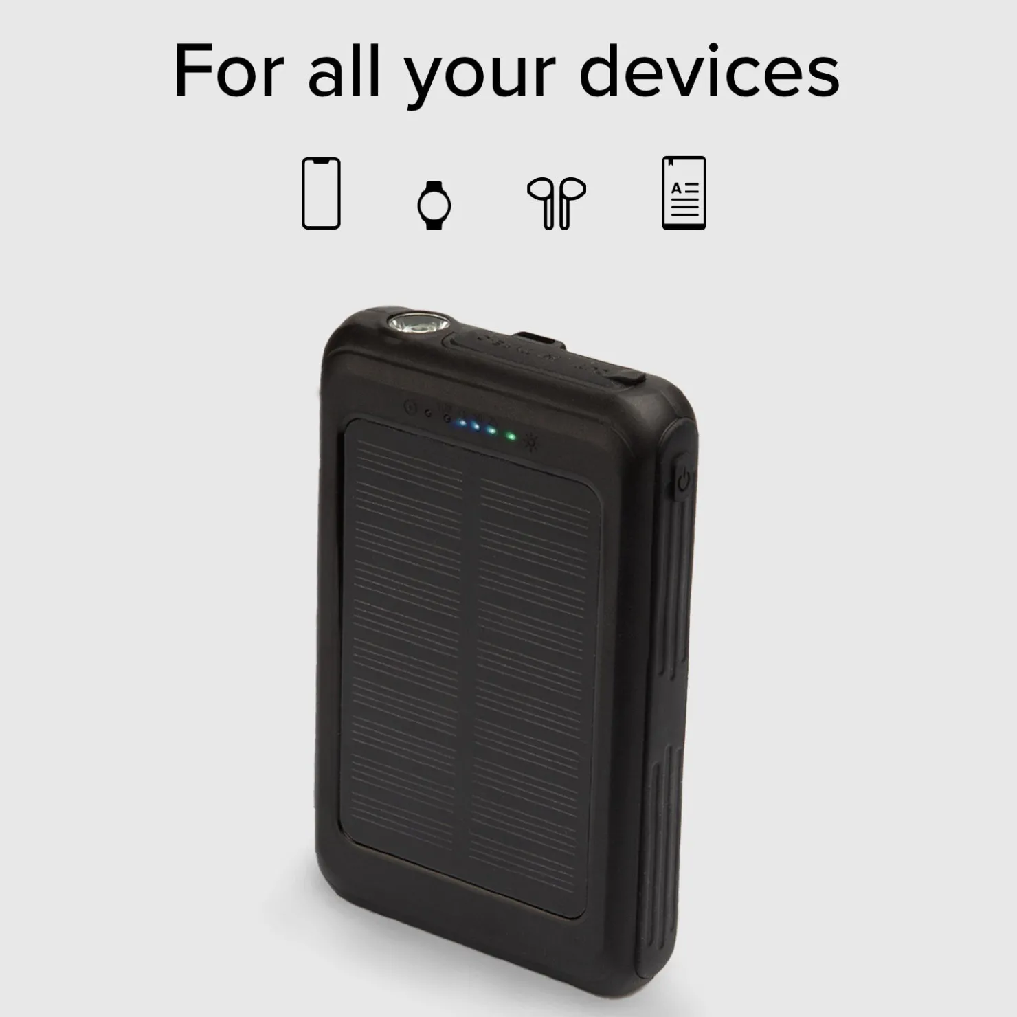 Solar-Powerbank 5000 mAh mit kabelloser Aufladung|SBS Fashion