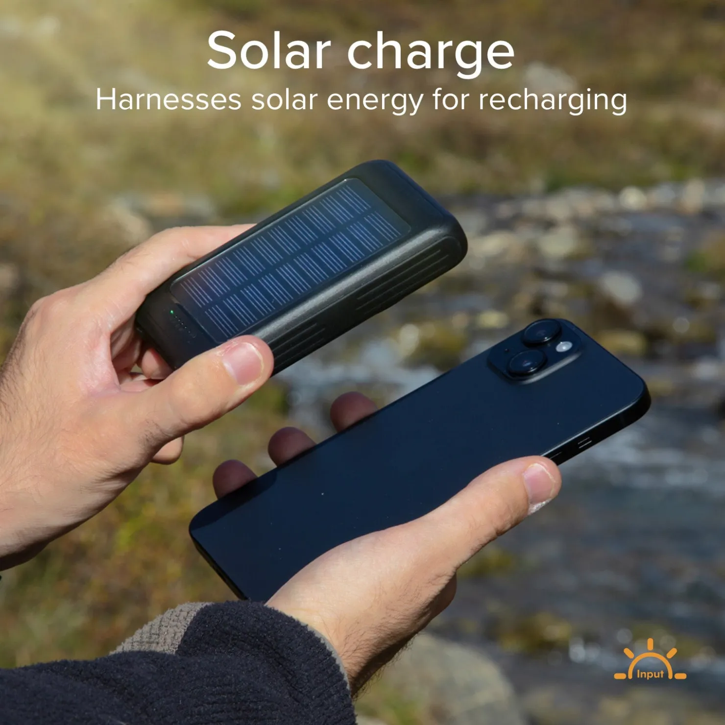 Solar-Powerbank 5000 mAh mit kabelloser Aufladung|SBS Fashion