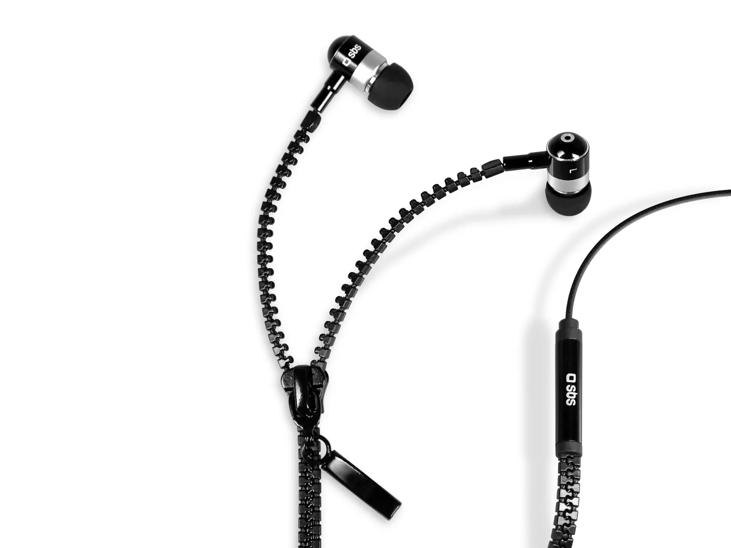 Stereo-Kopfhörer mit Kabel Zip, 3,5 mm Klinkenstecker mit Mikrofon und Antworttaste|SBS Sale