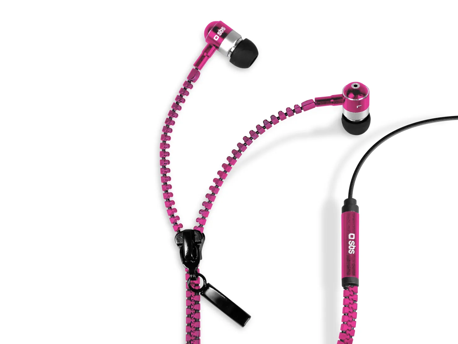 Stereo-Kopfhörer mit Kabel Zip, 3,5 mm Klinkenstecker mit Mikrofon und Antworttaste|SBS Sale