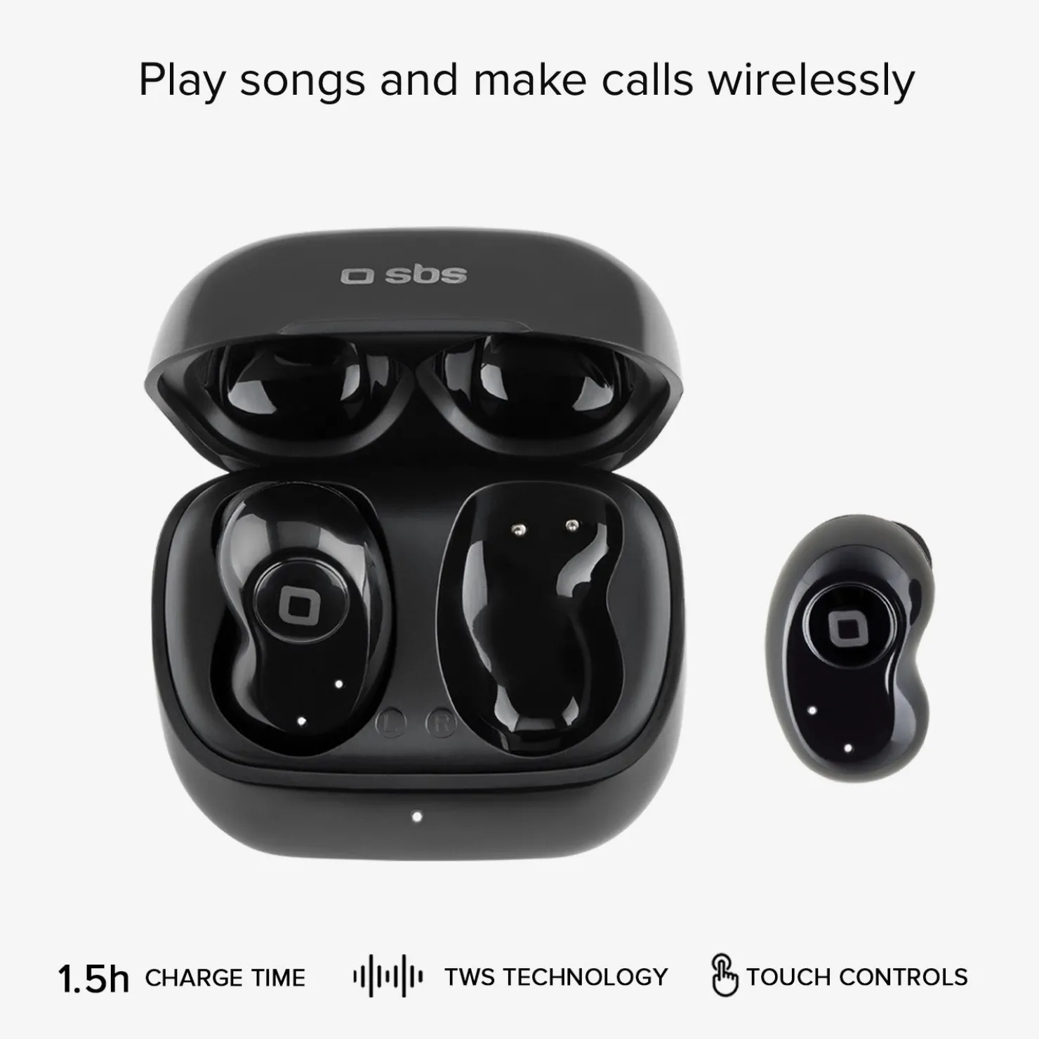 Twin Black Gem – TWS Halb-Ohr-In-Ear-Ohrhörer|SBS Online